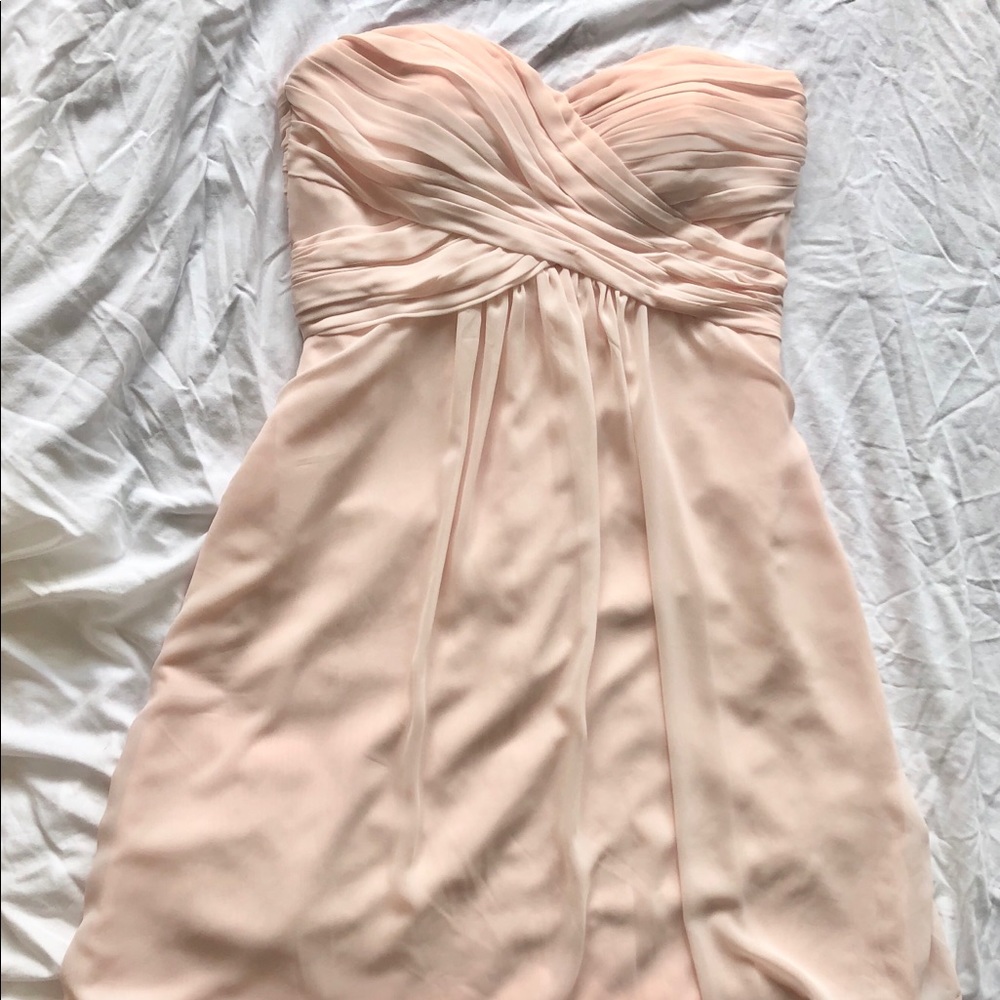 Bill levkoff pink strapless dress